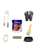 Vivaldi Tezgah,Mermer,Fayans Boyası Seti Vernik Ve Astar Gerektirmez Mutfak Ve Banyo Boyası 1Kg thumbnail 1