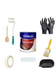 Vivaldi Tezgah,Mermer,Fayans Boyası Seti Vernik Ve Astar Gerektirmez Mutfak Ve Banyo Boyası 1Kg thumbnail 1