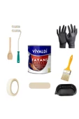 Vivaldi Tezgah,Mermer,Fayans Boyası Seti Vernik Ve Astar Gerektirmez Mutfak Ve Banyo Boyası 1Kg thumbnail 1