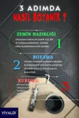 Vivaldi Fayans Boyası Seti Sıvı Cam Ve Uygulama Seti Tezgah,Mermer,Banyo,Mutfak Boyama Seti 1 Lt - 3
