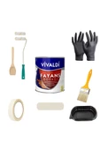 Vivaldi Tezgah,Mermer,Fayans Boyası Seti Vernik Ve Astar Gerektirmez Mutfak Ve Banyo Boyası 1Kg thumbnail 1