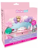 Balon Dekorasyonu 3lü Set kız Asorti Set 70'li - Makaron - 4