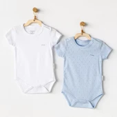 Sleeve Jacquard 2'li Basic Body Blue White thumbnail 3