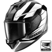 SHARK D-SKWAL 3 SIZLAR SİYAH GRİ BEYAZ KAPALI KASK thumbnail 1