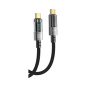 Gritty Dijital 60W Type-C to Type-C Örgülü Şarj Kablosu 1.1 m Siyah (GL-DP01) - 1