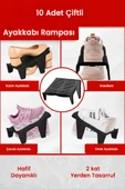 10 Adet Çiftli Ayakkabı Rampası, Dolap İçi Düzenleyici, Çift Başına 2 Kat Yer Tasarrufu - 1