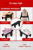 20 Adet Tekli Ayakkabı Rampası, Dolap İçi Düzenleyici, 2 Kat Yer Açan Ayakkabılık Organizer - 1