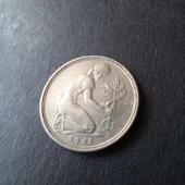 Escoines Koleksiyon 399636817d8f31c1ad 1968 Almanya 50 pfennig ÇÇT+ Darphane işareti J thumbnail 4