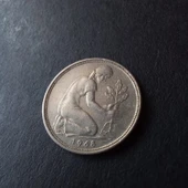 Escoines Koleksiyon 399636817d8f31c1ad 1968 Almanya 50 pfennig ÇÇT+ Darphane işareti J thumbnail 2