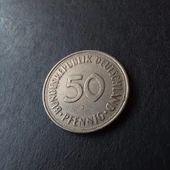 Escoines Koleksiyon 399636817d8f31c1ad 1968 Almanya 50 pfennig ÇÇT+ Darphane işareti J thumbnail 3