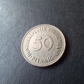 Escoines Koleksiyon 399636817d8f31c1ad 1968 Almanya 50 pfennig ÇÇT+ Darphane işareti J thumbnail 5