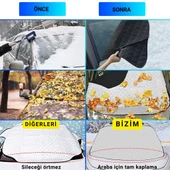Polham 145x115 CM Tüm Araçlara Uyumlu Ön Cam Isı Önleyici Güneşlik, Su, Rüzgar, Çamur Geçirmez Ön Cam Brandası - 4
