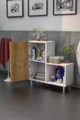 2 Kapaklı L Çok Amaçlı Banyo Dolabı Çam - 8
