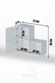 2 Kapaklı L Çok Amaçlı Banyo Dolabı Çam - 5