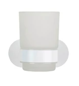 Saban Duvara Monte Diş Fırçalık  – Mat Beyaz, Paslanmaz Çelik Tutucu, Saten Cam Hazne, Yapışkanlı Montaj, 10x9,5x10 cm - 5