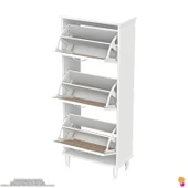 Modilayn VARBİ Kapı Önü 52 x 127x 25, 5 cm’ lik 3 Düşer Kapak 6 Göz Raf Bölmeli Ayakkabılık - 7