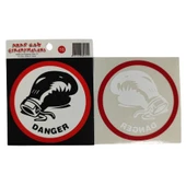 Araç Cam Çıkartma 16 (Yuvarlak YUMRUK "DANGER" YAZILI) - 2