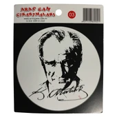 Araç Cam Çıkartma 3 (Atatürk ve İmzası) - 1