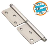 Yönsüz Menteşe Cerman Çerman Alüminyum Kapı Menteşesi Estetik Kolay Montaj Dayanıklı Saten 12 cm - 1