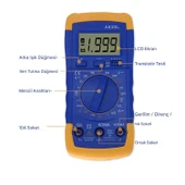 Dijital Multimeter Pens Amper Metre Dijital Pensampermetre Voltaj Dc Alternatif Akım Ölçme Ölçüm - 2
