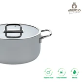 Sera Nova Seramik Yanmaz Yapışmaz Derin Tencere 20 cm Gri - 3