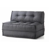 Homedius Mocca Keten Çift Kişilik Katlanır Yatak Katlanır Koltuk Gri Çift - 2
