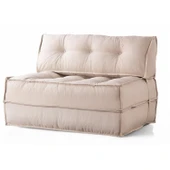 Homedius Mocca Keten Çift Kişilik Katlanır Yatak Katlanır Koltuk Bej Çift - 2