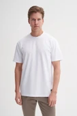 Cazador Bisiklet Yaka Regular Fit Rahat Likralı Düz Tişört 4142 thumbnail 2