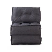 Homedius Mocca Keten Tek Kişilik Katlanır Yatak Katlanır Koltuk Gri Tek - 4