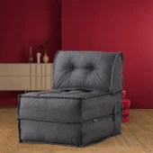 Homedius Mocca Keten Tek Kişilik Katlanır Yatak Katlanır Koltuk  Gri Tek thumbnail 1