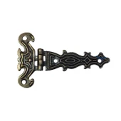 Dekoratif, Sac Tek Kuyruklu Menteşe - 40x68 mm, Küçük, Antik, 100 Adet - 1