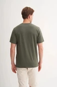 Cazador Bisiklet Yaka Regular Fit Rahat Likralı Düz Tişört 4142 thumbnail 4