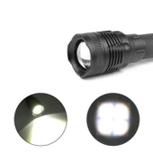 Alüminyum Şarjlı Zoom'lu El Feneri F-6055 - 2