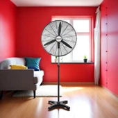 Sanayi Tipi 75 cm 210W Ayaklı Vantilatör Sessiz Geniş Alanlara Uygun Endüstriyel Güçlü Fan - 9