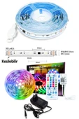 Mega Oto Market Bluetoothlu 3 Çipli RGB Şerit LED - 10 Metre Kumandalı TV Arkası Dekoratif Işık - 3