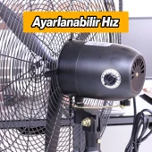 Sanayi Tipi 75 cm 210W Ayaklı Vantilatör Sessiz Geniş Alanlara Uygun Endüstriyel Güçlü Fan - 4