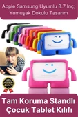 Kids Tutacaklı Apple Samsung Uyumlu 8.7 Inç Eğlenceli Karakterli Standlı Çocuk Tablet Kılıfı - 1