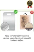 Çok Amaçlı Dayanıklı Kaymaz Yüzey Paslanmaz Çelik Mutfak Sebze Meyve Et Doğrama Lüks Kesme Tahtası thumbnail 5