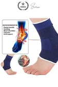 Yüksek Kalite Elastik Ayak Bilek Koruyucu Destek Bandajı Bandı Spor Sıkıştırma Sağ Sol Çift - 3