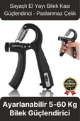 Premium Ayarlanabilir Taşınabilir Fitness Egzersiz Sayaçlı El Yayı 5-60 Kg Bilek Kası Güçlendirici - 1