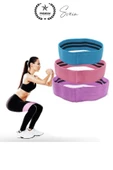 Premium Loop Band Direnç Bandı Orta Sert Spor Egzersiz Aerobik Pilates Squat Lastiği Fitness Yoga - 2