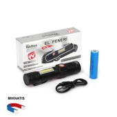 Geniş Açılı P50 Led Şarjlı El Feneri Wt-601 thumbnail 4