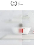 5 Metre x 60 cm Uv Engelleyici Buzlu Cam Filmi İç Göstermeyen Güneş Engelleyen Yapışkan Banyo Ofis - 5