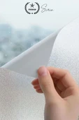 2 Metre x 60 cm Uv Engelleyici Buzlu Cam Filmi İç Göstermeyen Güneş Engelleyen Yapışkan Banyo Ofis - 2