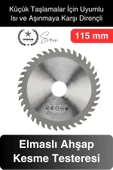 Premium 115 mm Ahşap Sunta Kesme Elmaslı Ağaç Tahta Daire Testeresi Küçük Taşlama Uyumlu Disk - 1
