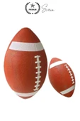 Premium Amerikan Futbol Topu Kauçuk Genç Yetişkin Maç Dikişli Standart Boy Antreman Rugby Spor - 2