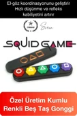 Squid Game 5 Taş Oyunu Seti Kutulu Renkli Geleneksel Kore Gonggi Koordinasyon Aile Parti Aktivite - 1