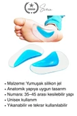 1 Çift Uzun Süreli Kullanım Ark Takviye Düz Taban İçin Boşluk İçe Basma Destekli Anatomik Silikon - 6