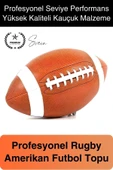 Premium Amerikan Futbol Topu Kauçuk Genç Yetişkin Maç Dikişli Standart Boy Antreman Rugby Spor - 1
