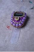 Boncuklu Taşlı Zikirmatik Mor thumbnail 4